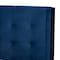 Baxton Studio Gothard  Navy Blue Velvet Upholstered and Dark Brown Finished Wood King Size Platform Bed 215-12366-ZORO - alternate 5